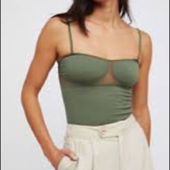 Free People Tops - Free People Ginger Corset top in army green